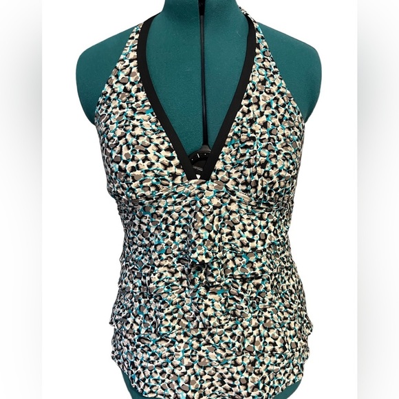 Aqua Green Other - ECO SWIM Aqua Green size large tankini top animal print swim top